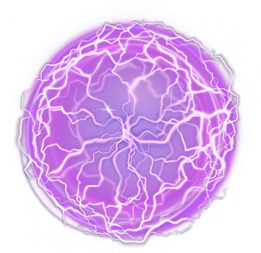 Purple lightning ball